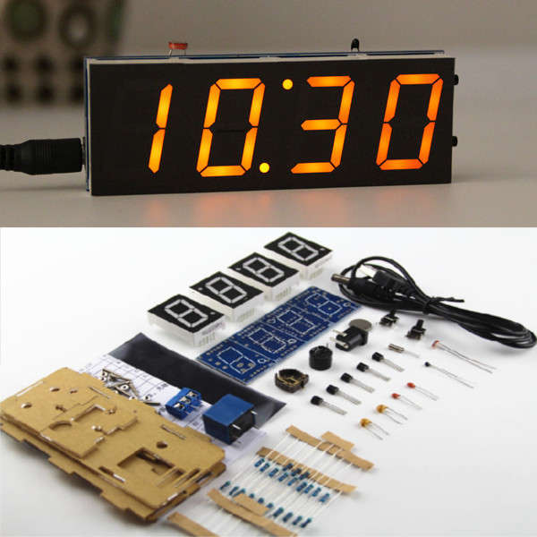 Geekcreit DIY Digital Clock Kit Light Control Industrial Control 1 Inch LED Ele