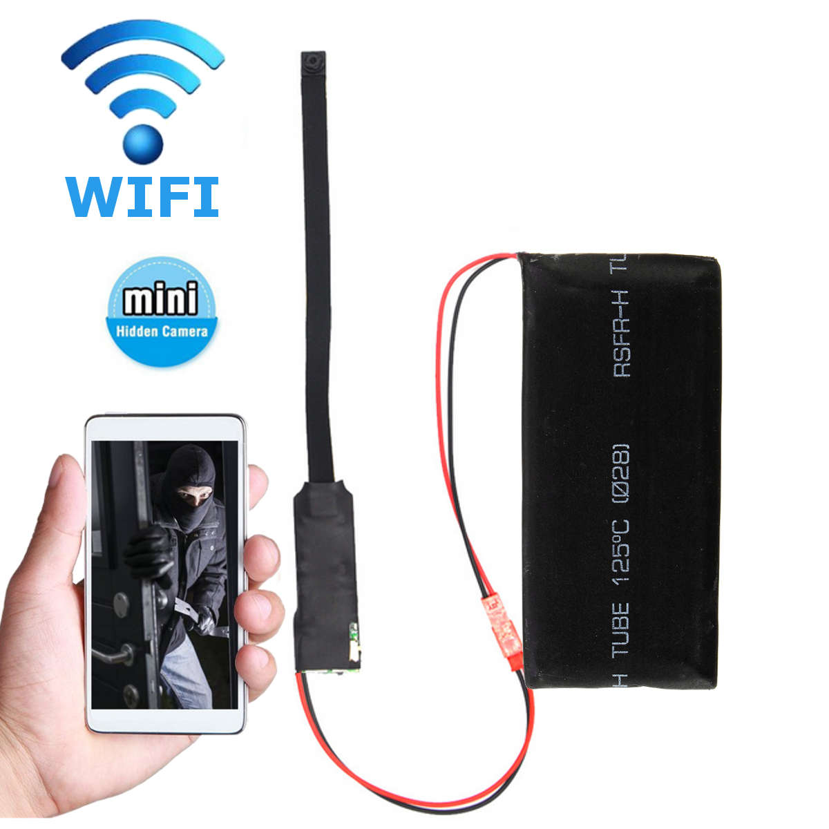 Wireless WiFi IP Hidden Spy Camera DIY Module Mini Motion Detection Camera