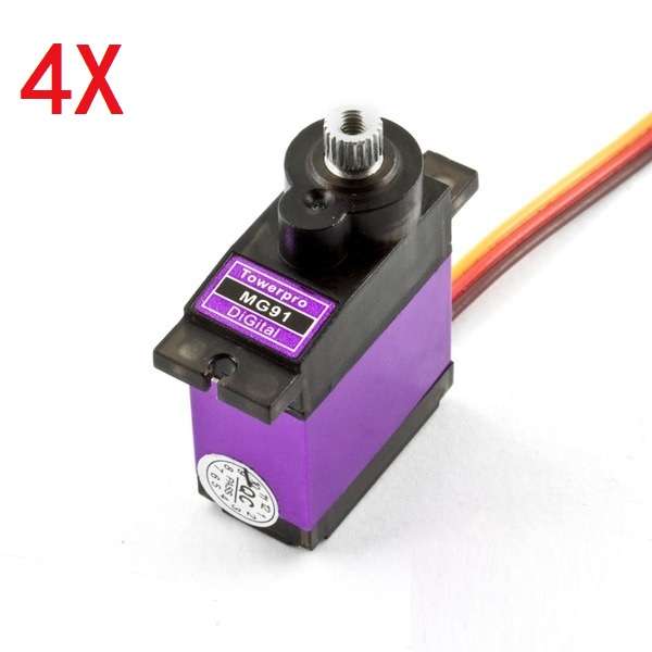 4X Towerpro MG91 13g 2.6KG Torque Metal Gear Digital Servo