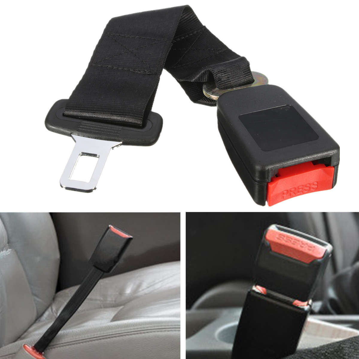 1Pcs 14 Inch Polyester Safety Belt 7/8 Inch Buckle Seat Belt Car Seat Belt Exte