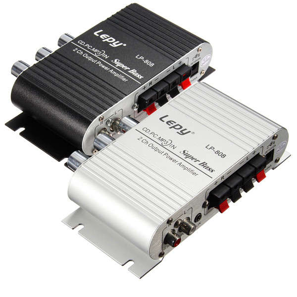 Lepy LP-808 12V Mini Car Motorcycle Home Hi-Fi Stereo Amplifier Amp Audio For S