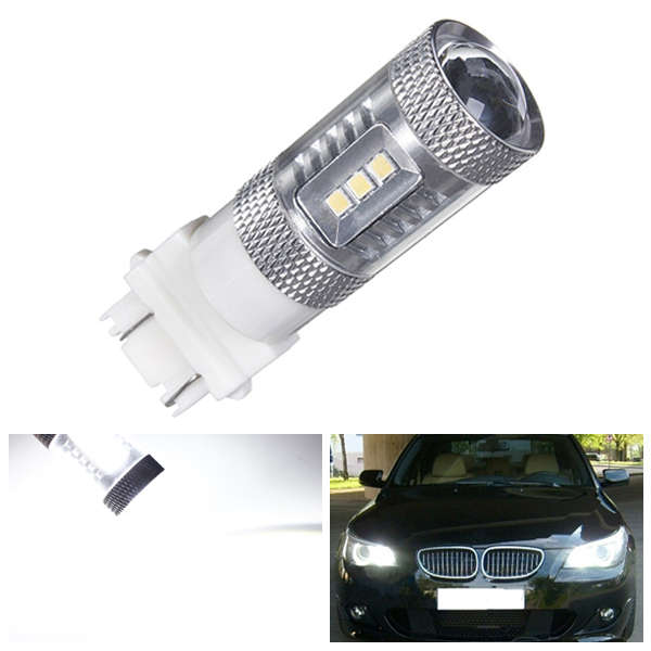 High Power 3157 2323 LED 15W White DRL Brake Backup Light Bulb