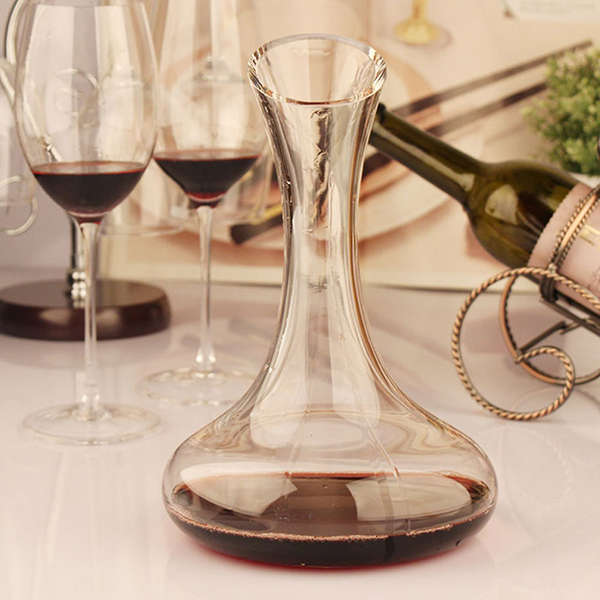 1500ml Elegant Lead Free Crystal Glass Wine Decanter Red Wine Carafe Aerator Wi