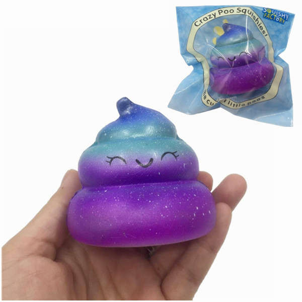 Squishy Factory Crazy Squishy Galaxy Poo Slow Rising Scented Cartoon Bun Stress