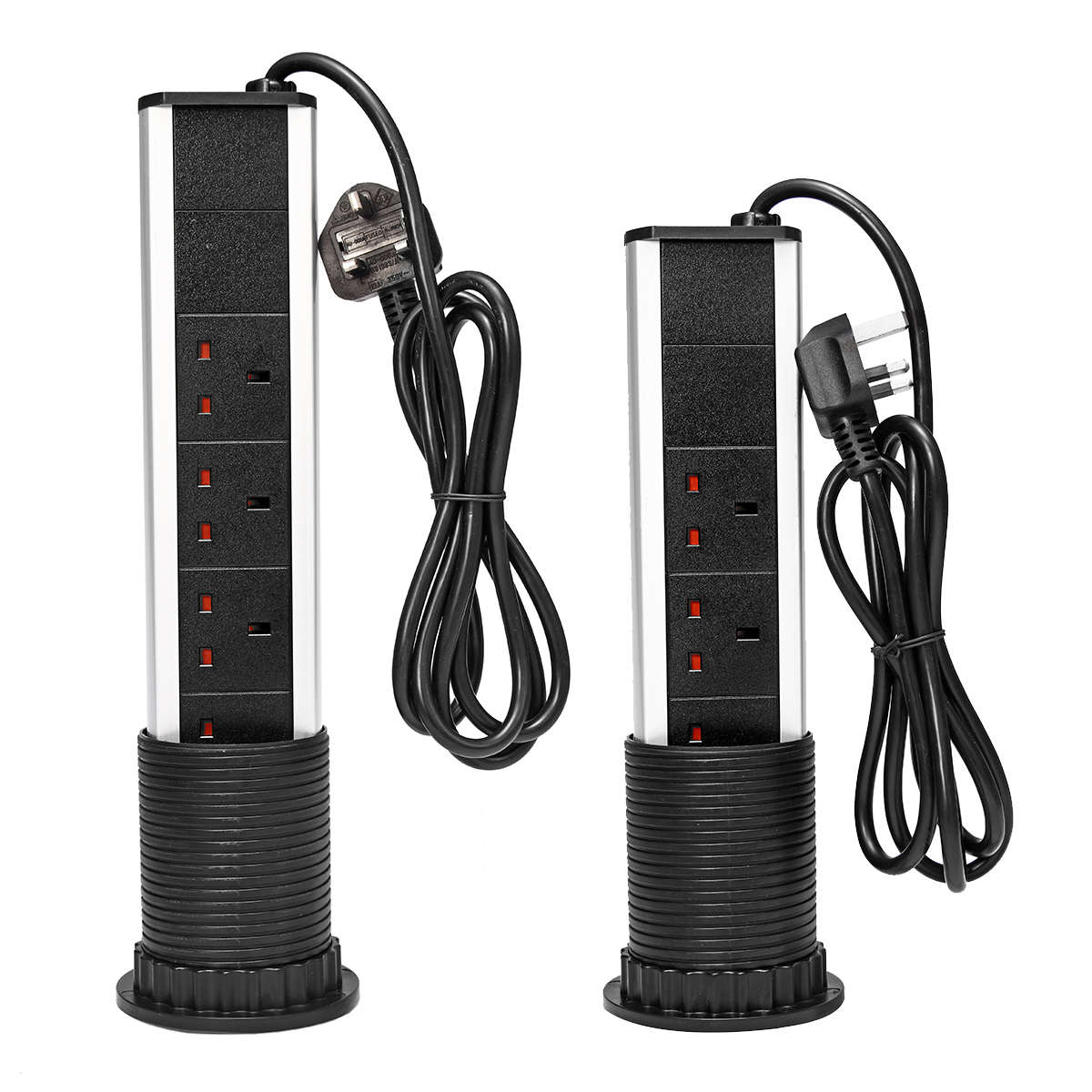 Pulling Pop-up Desktop Kitchen Power Outlets Power Strip Surge Protector Extens