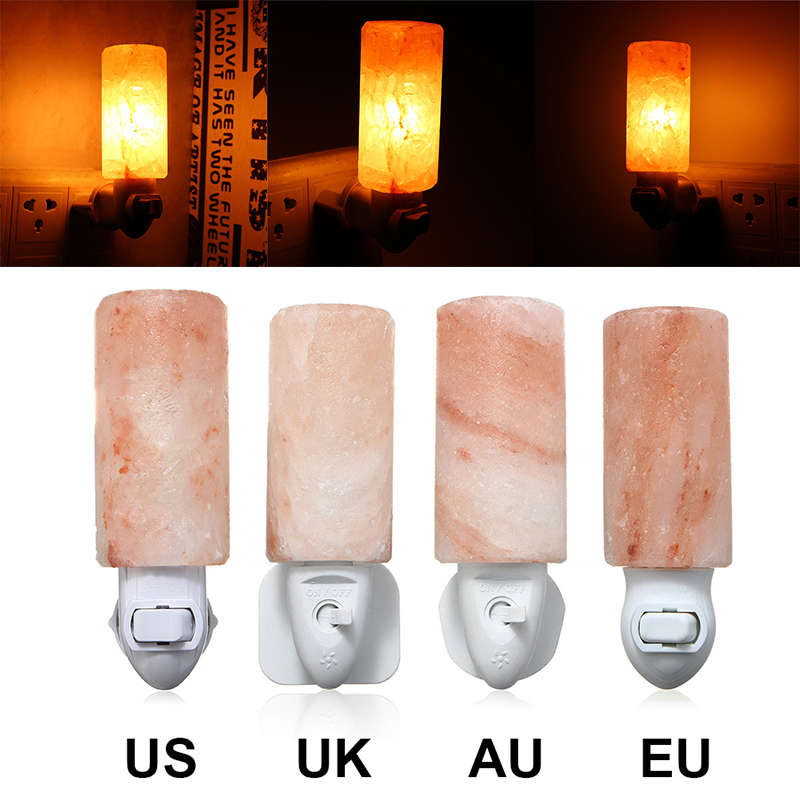 15W Natural Crystal Long Himalayan Glow Hand Carved Crystal Salt Night Lamp Wal