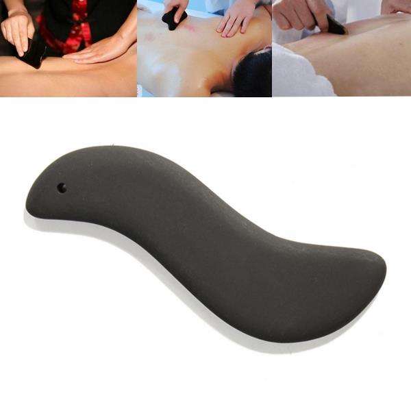 Black Scraping Stone Board Scrape Therapy  Gua Sha Massage Health Cure Tool