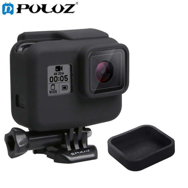 PULUZ Housing Cover Silicone Protective Case with Lens Cover For Gopro Hero 5
