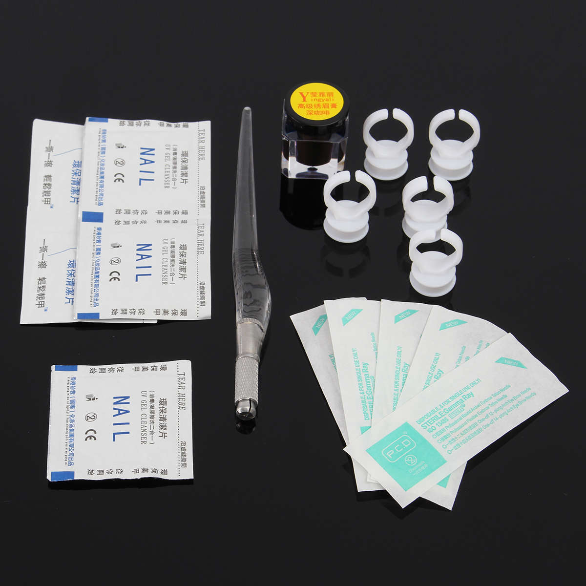 Permanent 3D Eyebrow Tattoo Practice Kit Micro Blading Pen 12 Needles Tattoo In