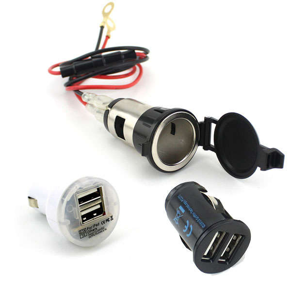 12V Motorcycle waterproof USB Cigarette Lighter Charger Seat