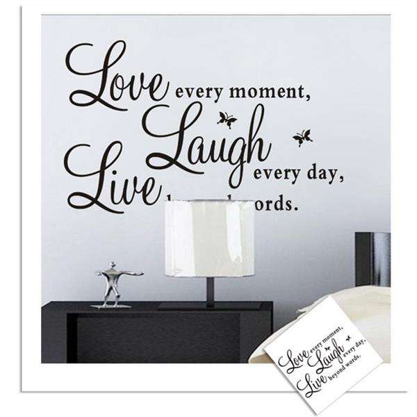 Live Love Butterfly Wall Sticker Living Room Home Decoration Creative Decal DIY