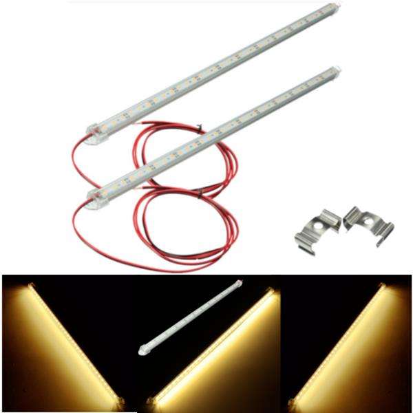 Pair Warm White LED Strip Light Bar 5630 SMD Interior Lamp For Car Van Caravan