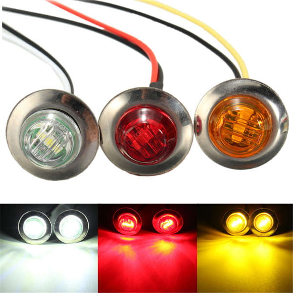 LED Side Marker Light Bulb Lamp Turn Signal Indicator Light Truck Trailer Amber