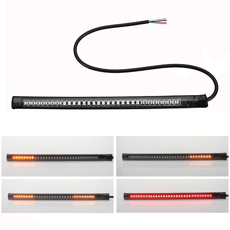 Universal Flexible 48 LEDs Motorcycle Light Strip Tail Lights Brake Stop Turn S