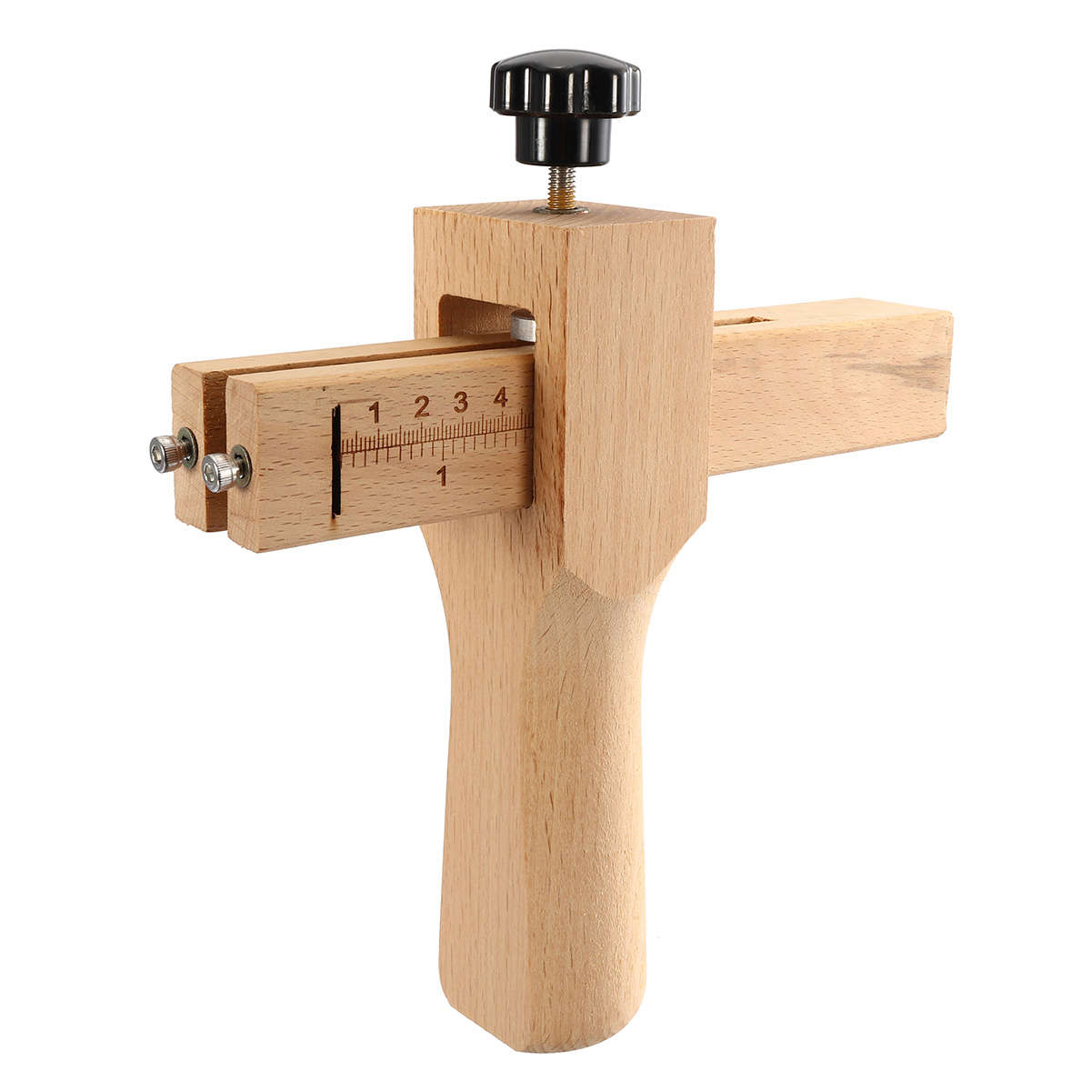 Wooden Adjustable Leather Strap Cutter Hand Craft Cutting DIY Tools + 3 Blade