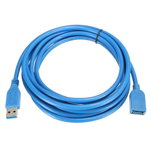 3M/10ft High Speed USB 3.0 Male to USB 3.0 Female Flat Extension Data Charge Ca