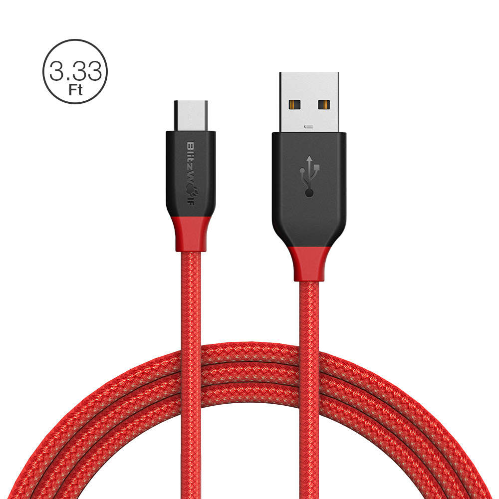 BlitzWolf¿¿ Ampcore BW-MC4 2.4A Micro USB Braided Cable 3.33ft/1m for Samsung S