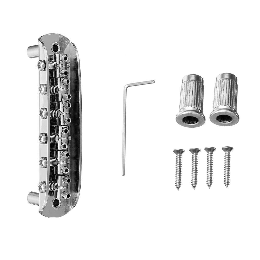 Guitar Tremolo Bridge Mustang Type with Threaded Saddle for 6 String Guitar