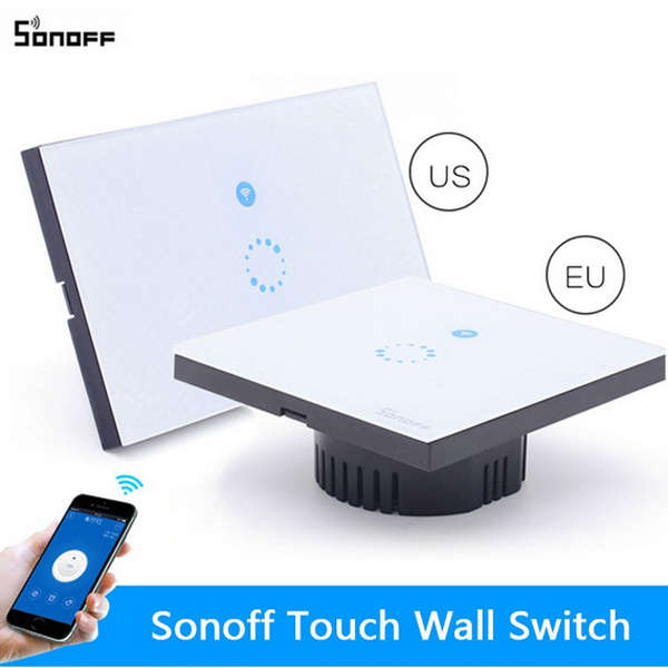 SONOFF AC90 To 250V 400W Touch Wifi Switch Module Luxury Glass Panel Wireless T
