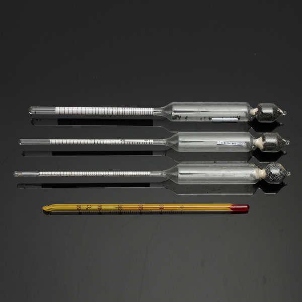 3pcs Hydrometer alcohol meter 0 to 100% with 1 piece Thermometer