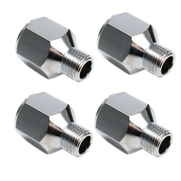 4pcs Airbrush Hose Adaptor Fitting 1/4 Inch BSP Female to 1/8 Inch BSP Male Con