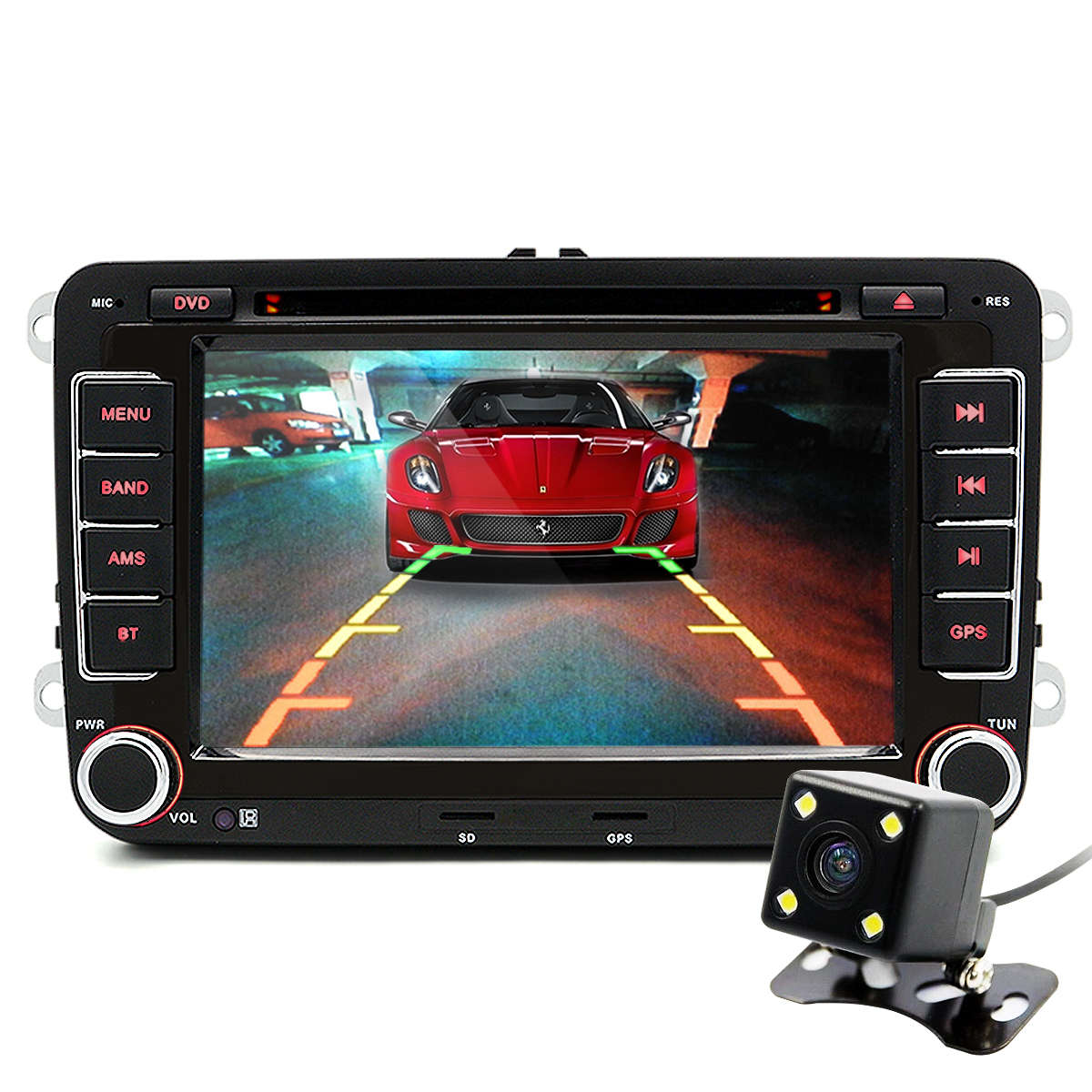 Junsun 7 Inch 2 Din Car DVD GPS Radio Player for VW Golf 5 6 Touran Passat B6 S