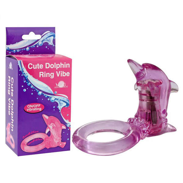 Cute Vibrating Dolphin Penis Cock Ring For Men