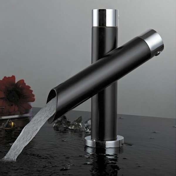 Modern Unique Bathroom Basin Faucet Single Handle Kitchen Sink Mixer Tap Waterf