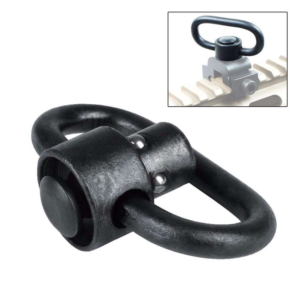 Hunting Heavy Duty Push Button Quick Detach Sling Swivel Adapter Attachment Poi