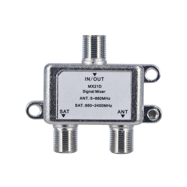 Jasen MX21D 2 In 1 Dual Use 2 Way TV Signal Satellite Coaxial Diplexer Combiner