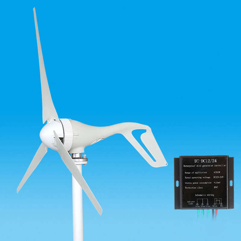 12V/24V 400W 3 Blades Horizontal Wind Turbine Generator + Wind Controller