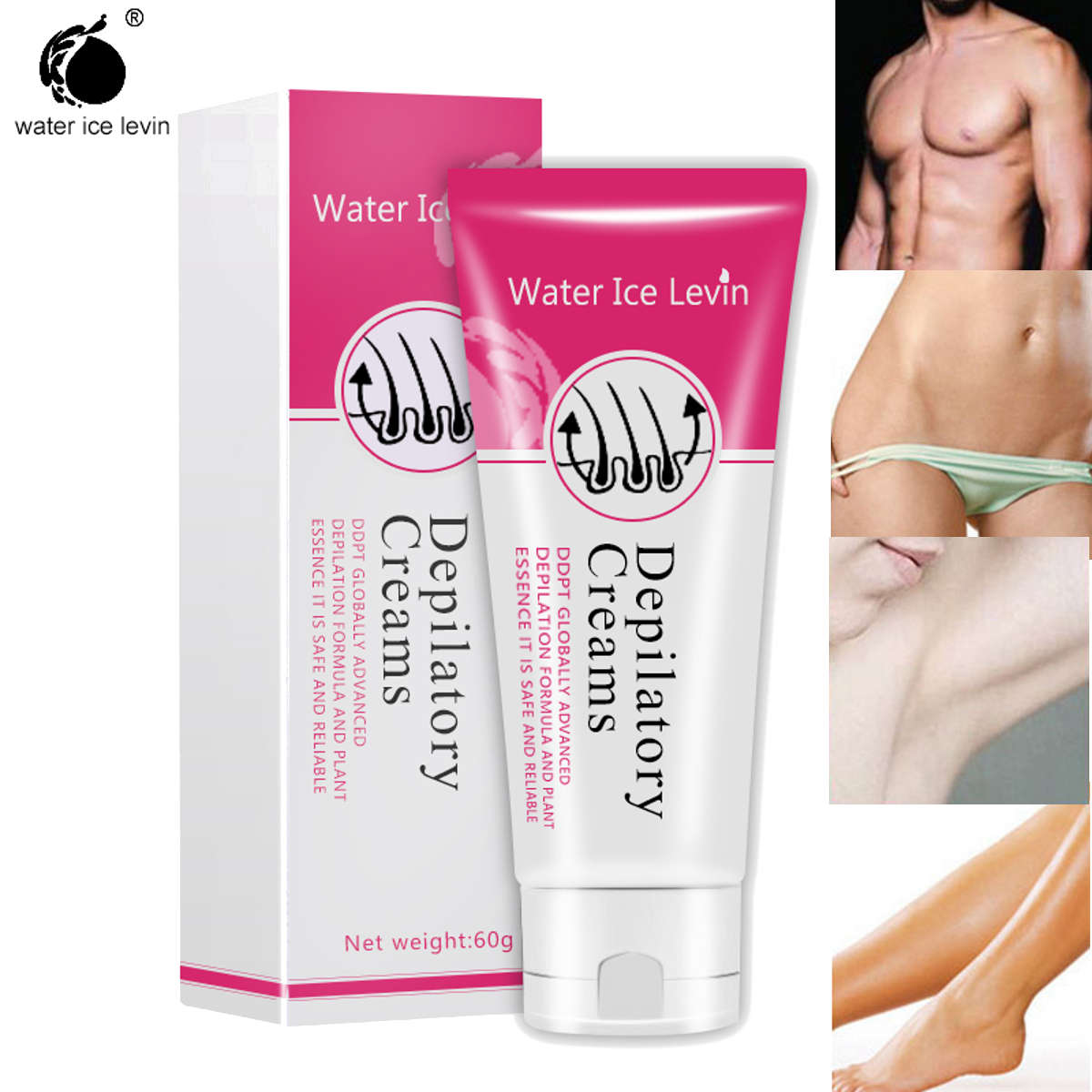 Water Ice Levin¿ Unisex Powerful Permanent Depilatory Hair Removal Cream Hair G
