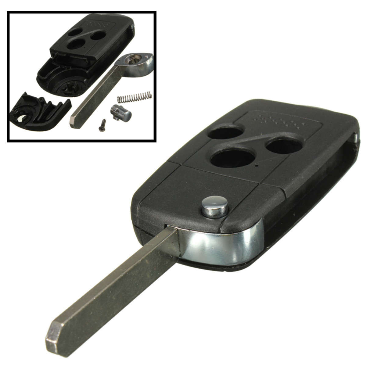 New Flip Folding Remote Key Keyless Case for Honda Accord Civic 3 Buttons Accord