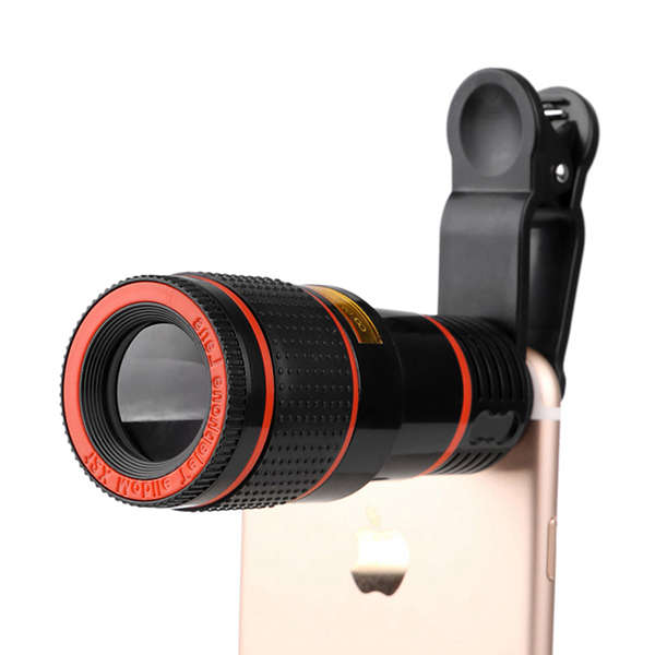 Universal Clip-on 12x Optical Zoom HD Telescope Camera Lens For iPhone X 8 Plus