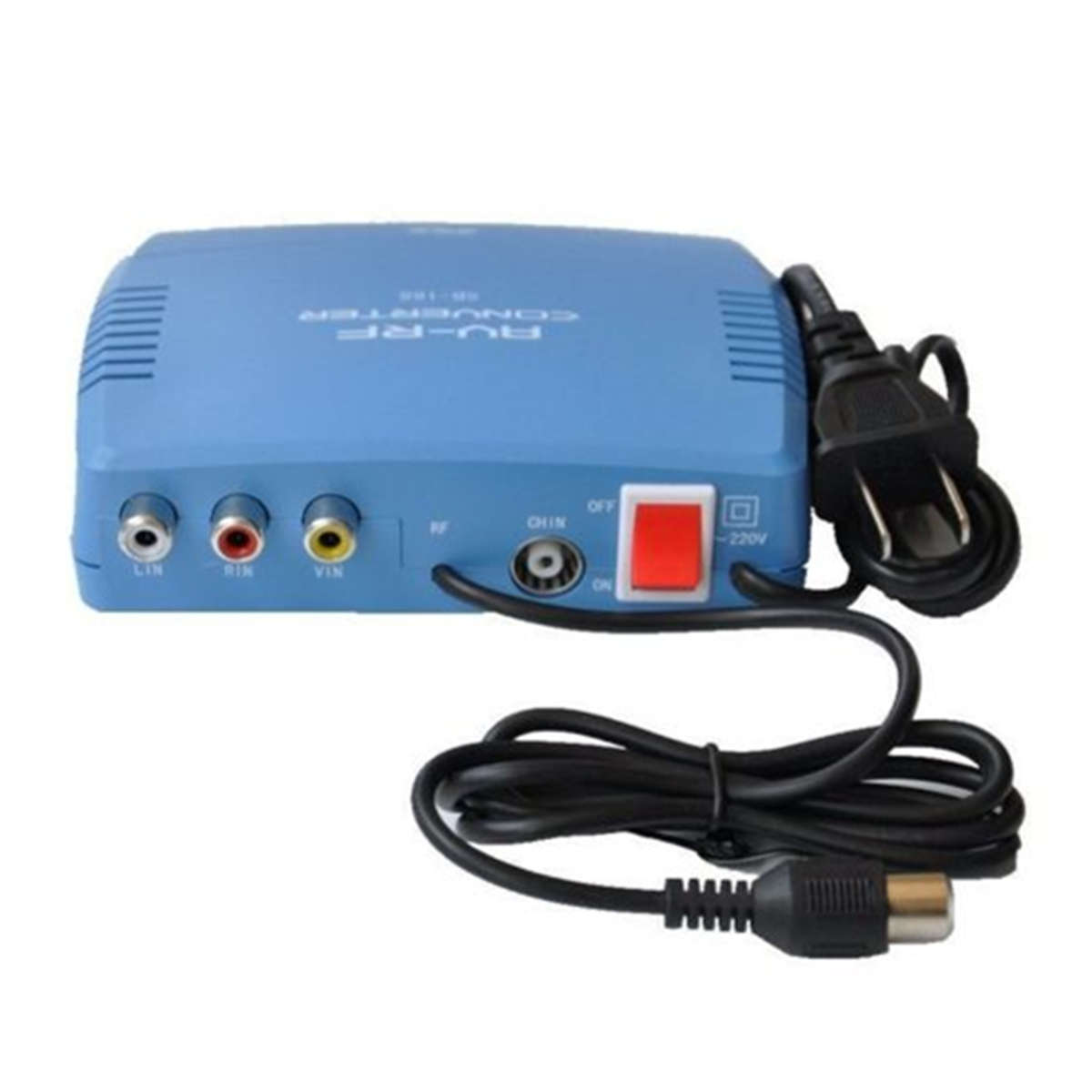 RF Modulator AV-RF AV-TV Converter RCA Ant Input To F Type Coax Output DVD