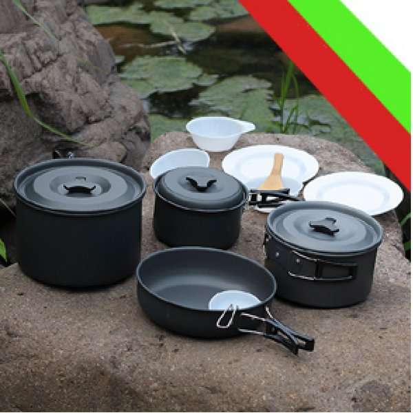 Camping Set Ds-500 Sets Pot/Cooking Pot , High Quality 5-6 People Set Pots / Ca