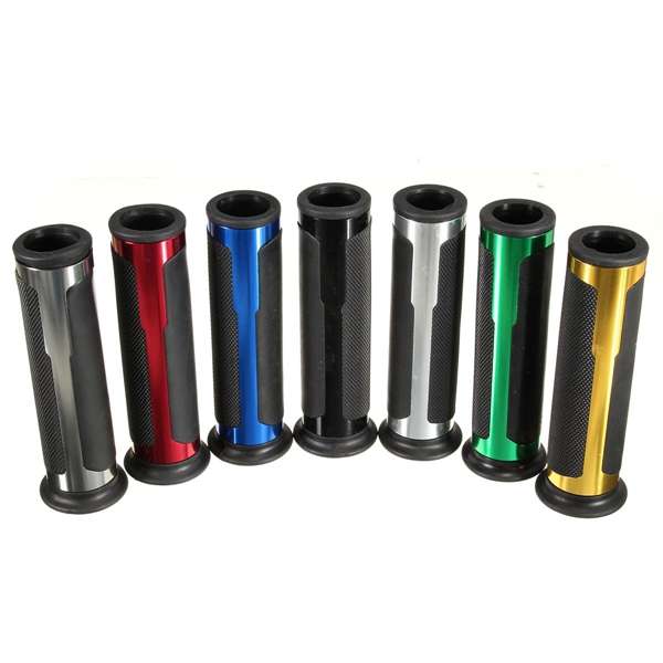 22mm CNC Aluminum Rubber Gel Handlebar Grips For Honda Yamaha Suzuki Kawasaki