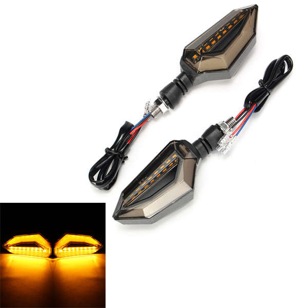 1 Pair 12V Universal Motorcycle LED Tail lights Brake Lights Turn Signal Indica