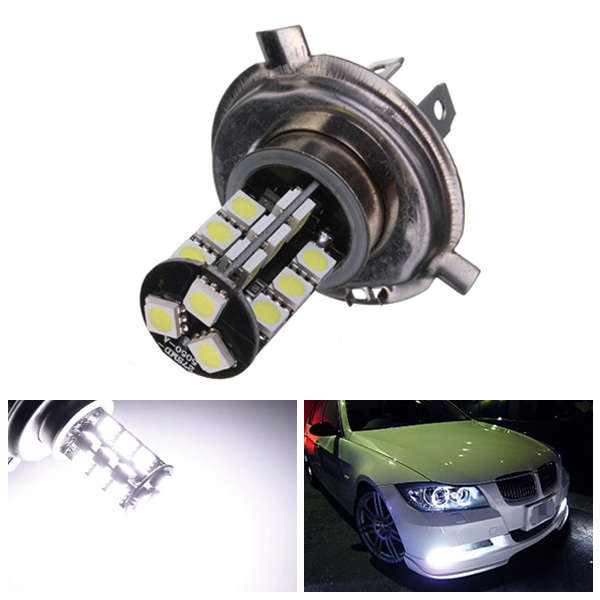 H4 27SMD CANBUS Error Free LED Headlight White Xenon Bulb
