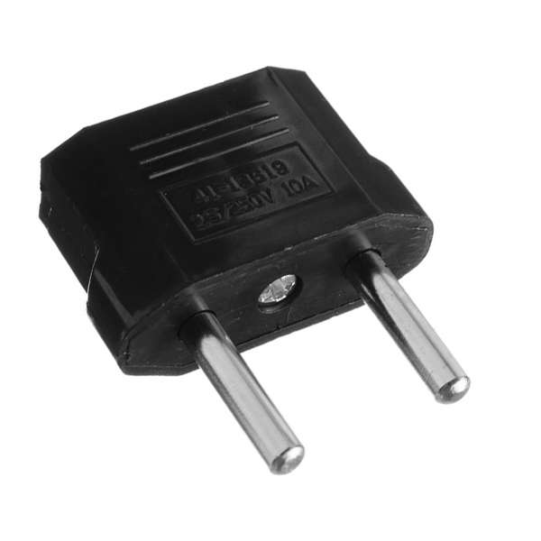 Universal Travel Power Plug Adapter Flat to Round Plug Adapter Converter for Eu