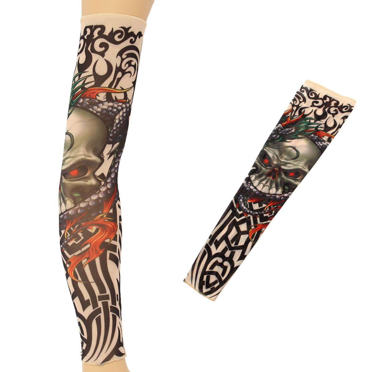 1pc Tattoo Arm Sleeves Nylon Spandex Stretchy Temporary Stockings
