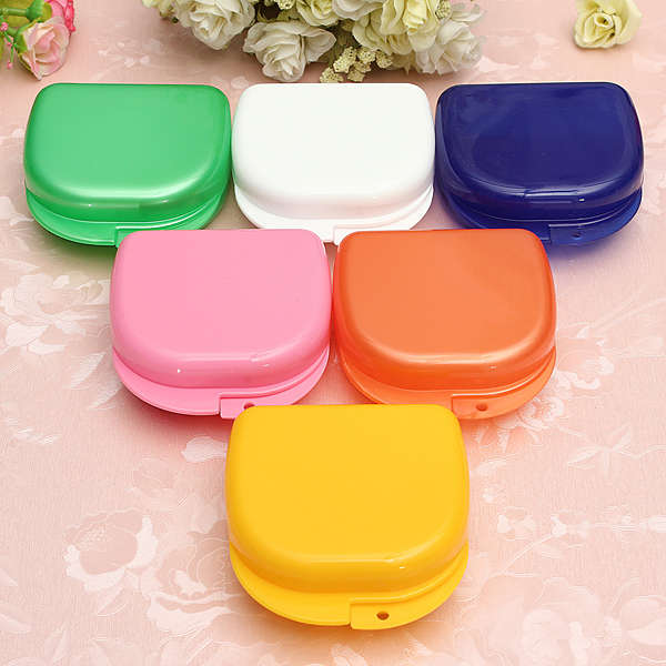 Dental Orthodontic Retainer Box Mouthguards Sport Guard Five Color Dentures Sto
