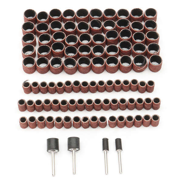 100pcs 1/4 1/2 Inch Sanding Sandpaper Sleeves with 4 Mandrels for Dremel Rotary