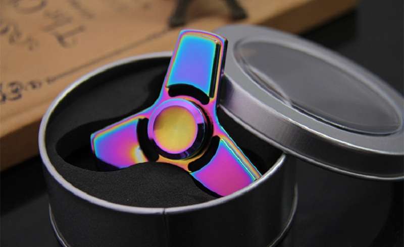 Colorful Aluminum Rotating Fidget Hand Spinner ADHD Autism Fingertips Fingers