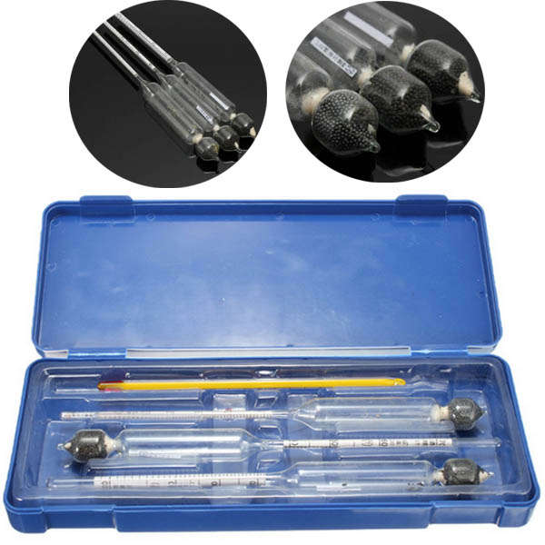 3PCS/SET Alcohol Meter Measuring Instrument Vinometer Thermometer Multifunction