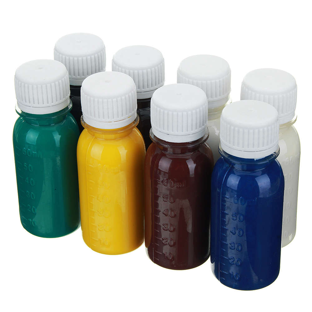 60ml DIY Leather Dye Oil Diluent Tools Kit Colorant Liquid Pigment Mix Colors D
