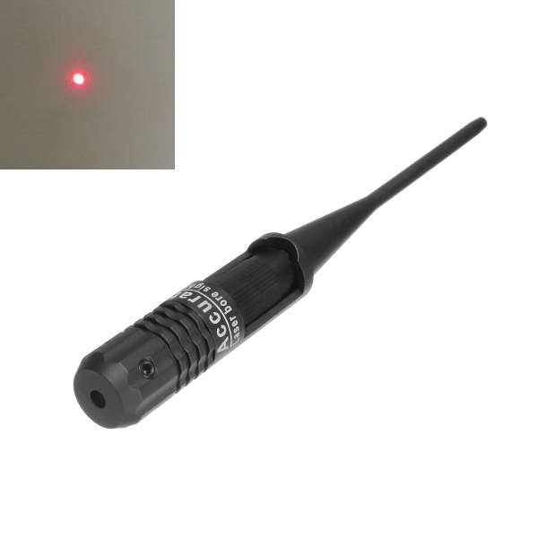 520nm 5mW Red Dot Laser Bore Sighter 0.22 to 0.50 Caliber Sighting Positioning