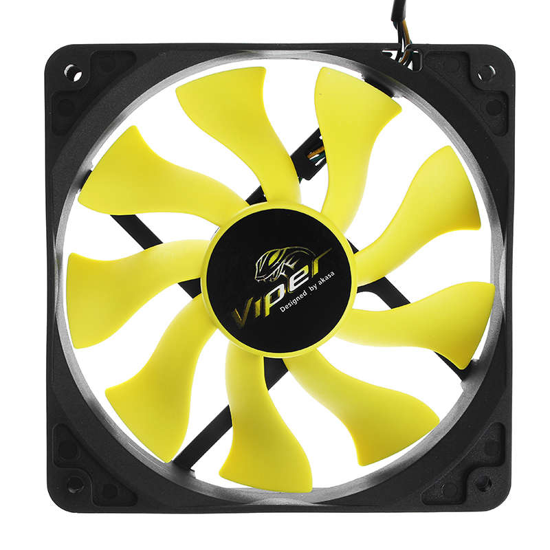 Akasa 12cm Viper Cooling Fan S-FLOW Fan Blade Design High Performance 4Pin PWM