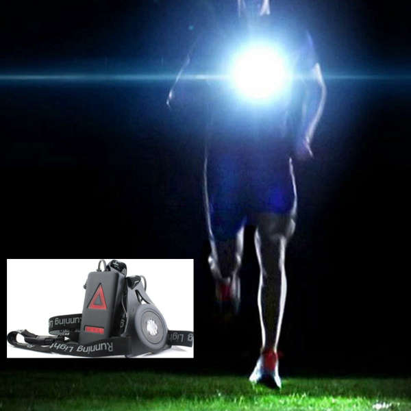 Outdoor LED Chest Light Night Running Warning Lights USB Charge For Camping Hik