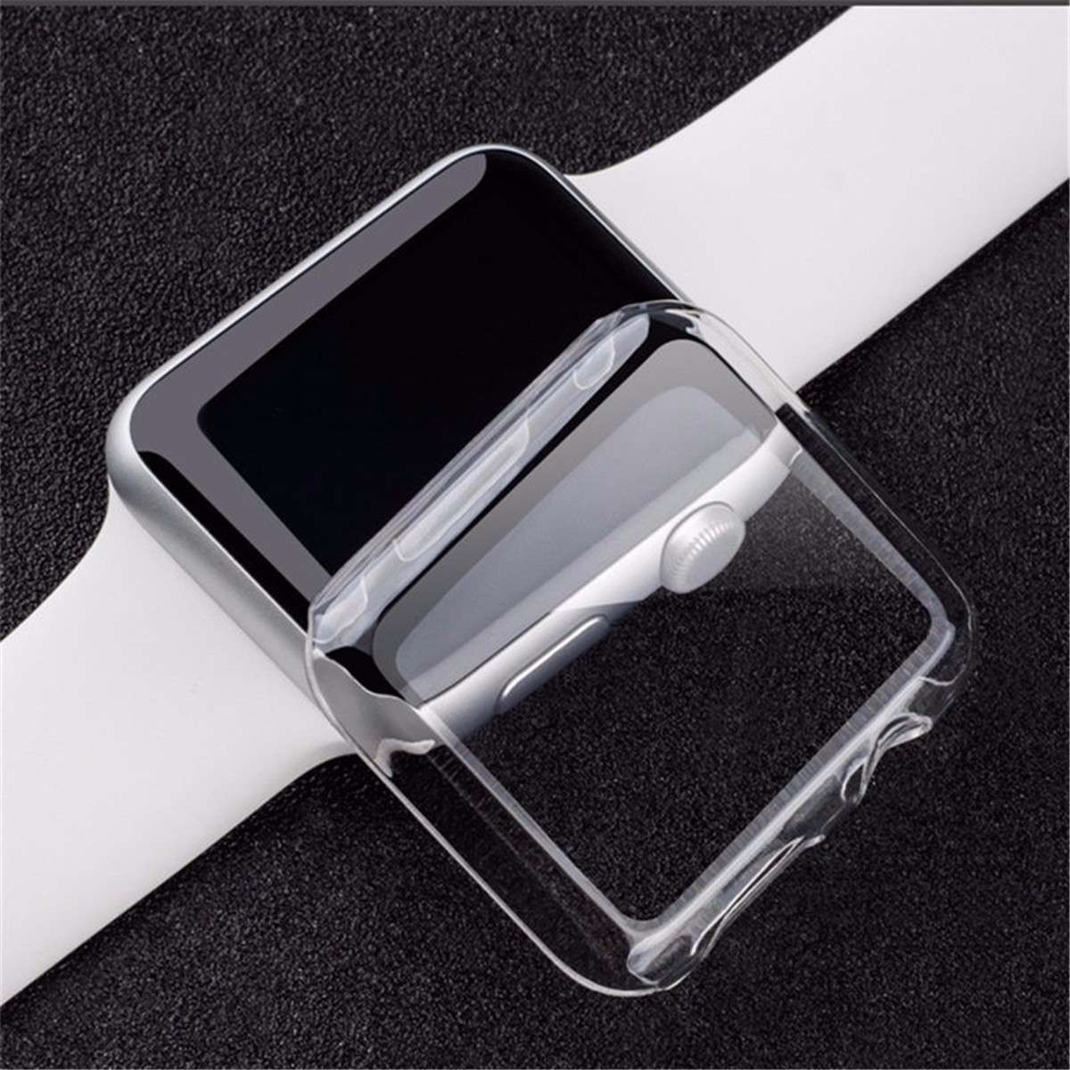 Transparent Clear Thin Hard Clip On Case Cover Screen Protector For 38/42mm App